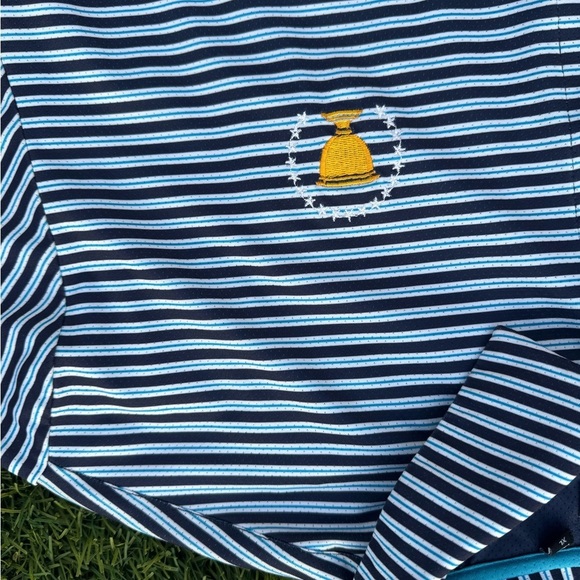 Presidents Cup By Sporte Leisure Striped Polo Blue XL - Picture 2 of 7